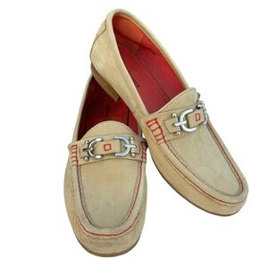 Donald J. Pliner Loafers Nubuck Leather Horsebit Flats
